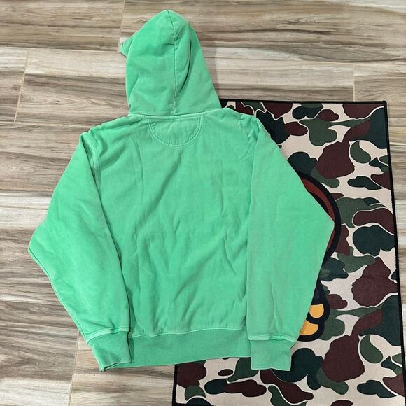 Stüssy green pigment dyed fleece hoodie - Picture 5 of 8